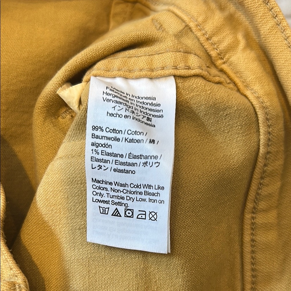 Madewell Women's goldenrod Jeans 24P petite straight leg crop wide leg - Picture 3 of 8
